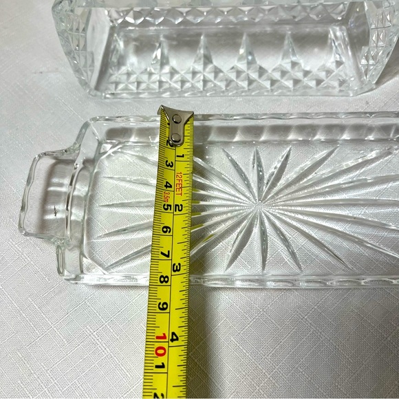 Covered Butter Dish. Rectangle. Longchamp by Cristal D'Arques - Durand. 1/4 lb - Picture 5 of 7